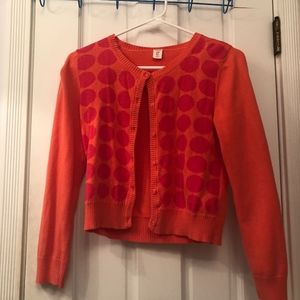 Orange Polka Dot Cardigan Sweater!